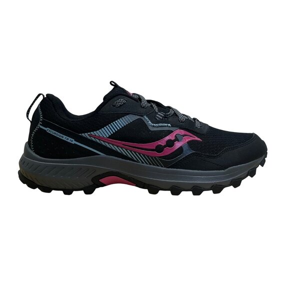 Saucony Women’s Black & Pink Excursion TR16 Trail Running Shoes Size 11 - Picture 1 of 9